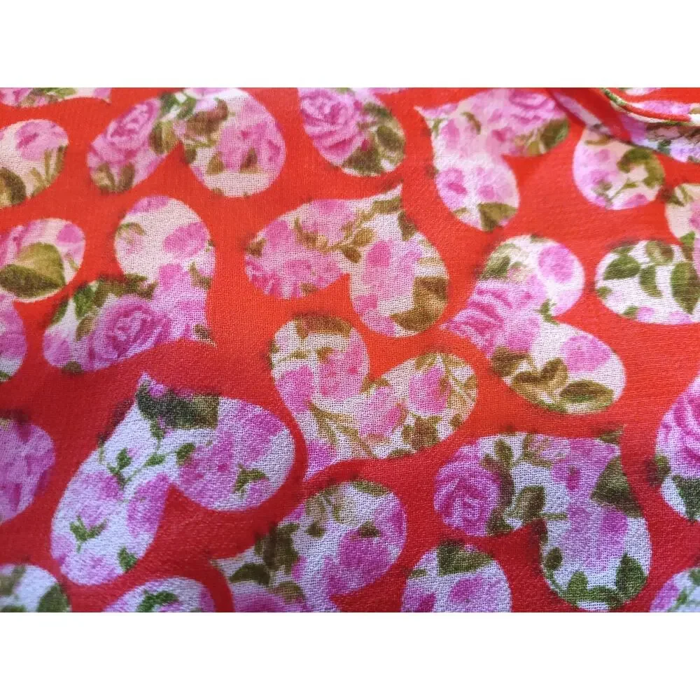 Cece Blouse Size S 69$ Tag Heart Pattern - Picture 4 of 7